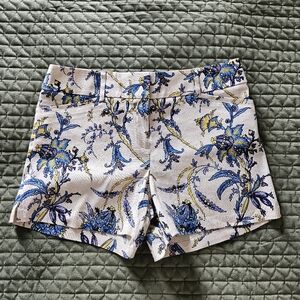 LOFT Blue and Yellow Floral Women's Shorts